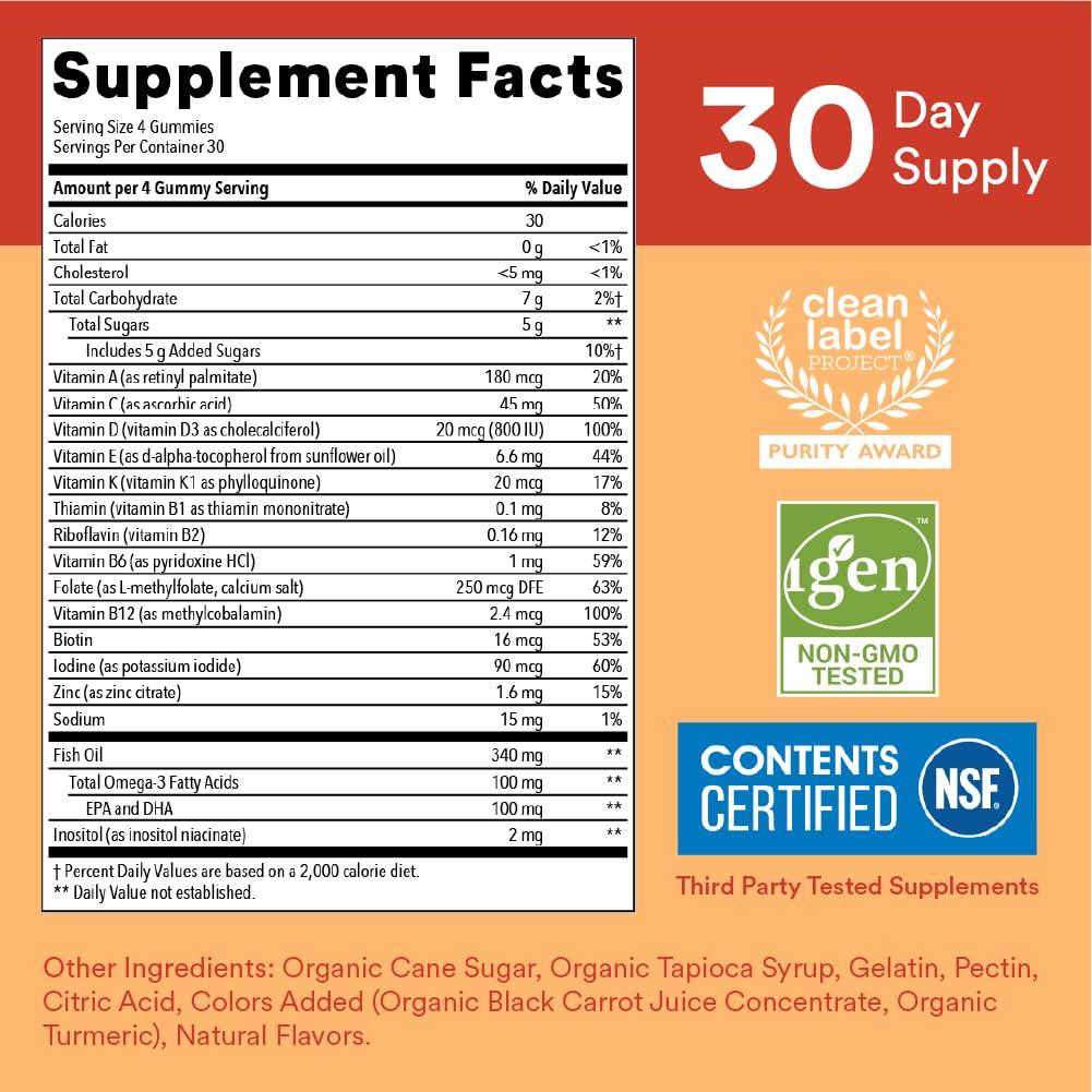 SmartyPants SmartyPants Kids Multivitamin + Fiber & Veggie Bundle: Omega 3 Fish Oil, Prebiotic Fiber, Gluten-Free, Three Fruit & Mixed Berry Flavors, Multi & Omegas (120 Count) + Fiber & Veggies (60 Count)