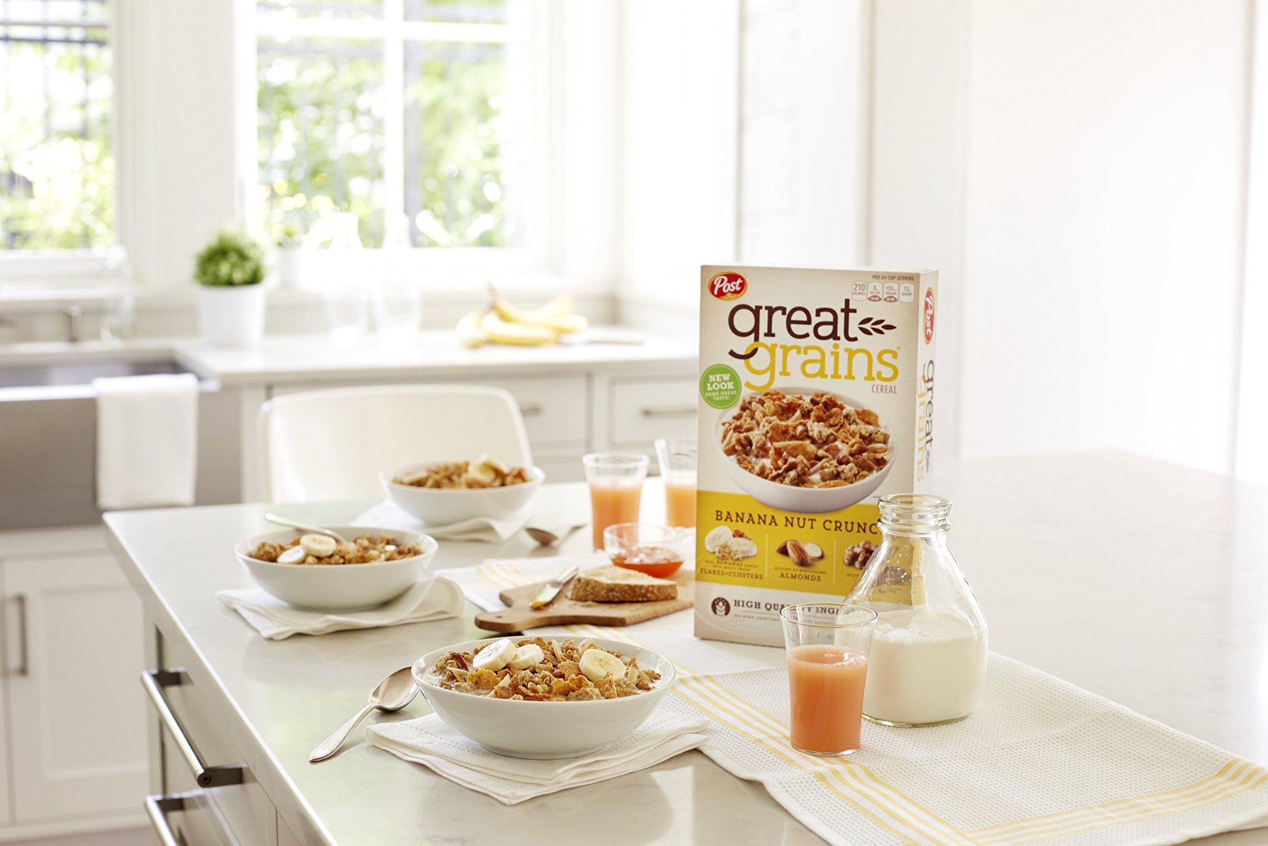 Great Grains POST GREAT GRAINS BANANA NUT CRUNCH RTE CEREAL BANANA NUT CRUNCH FLAKE AND CLUSTER BOX 15.5 OUNCES 1 (Pack of 3)