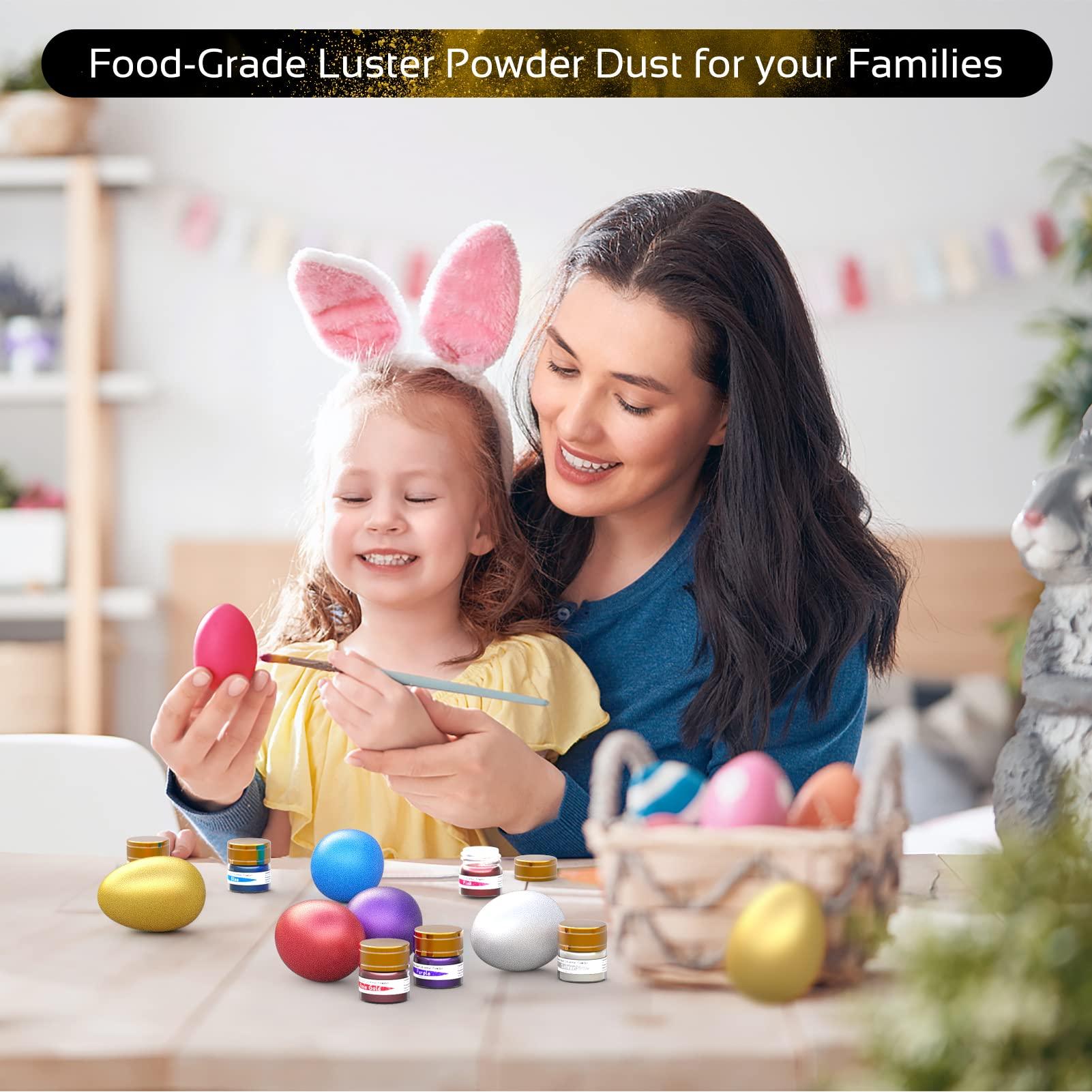 Jelife Jelife Edible Gold Luster Dust - 5 Grams Food Grade Cake Dust Shimmer Powdered, Flavorless Edible Metallic Powder Food Coloring for Cake Decorating, Chocolates, Fondant, Drinks, Painting & More, Vegan