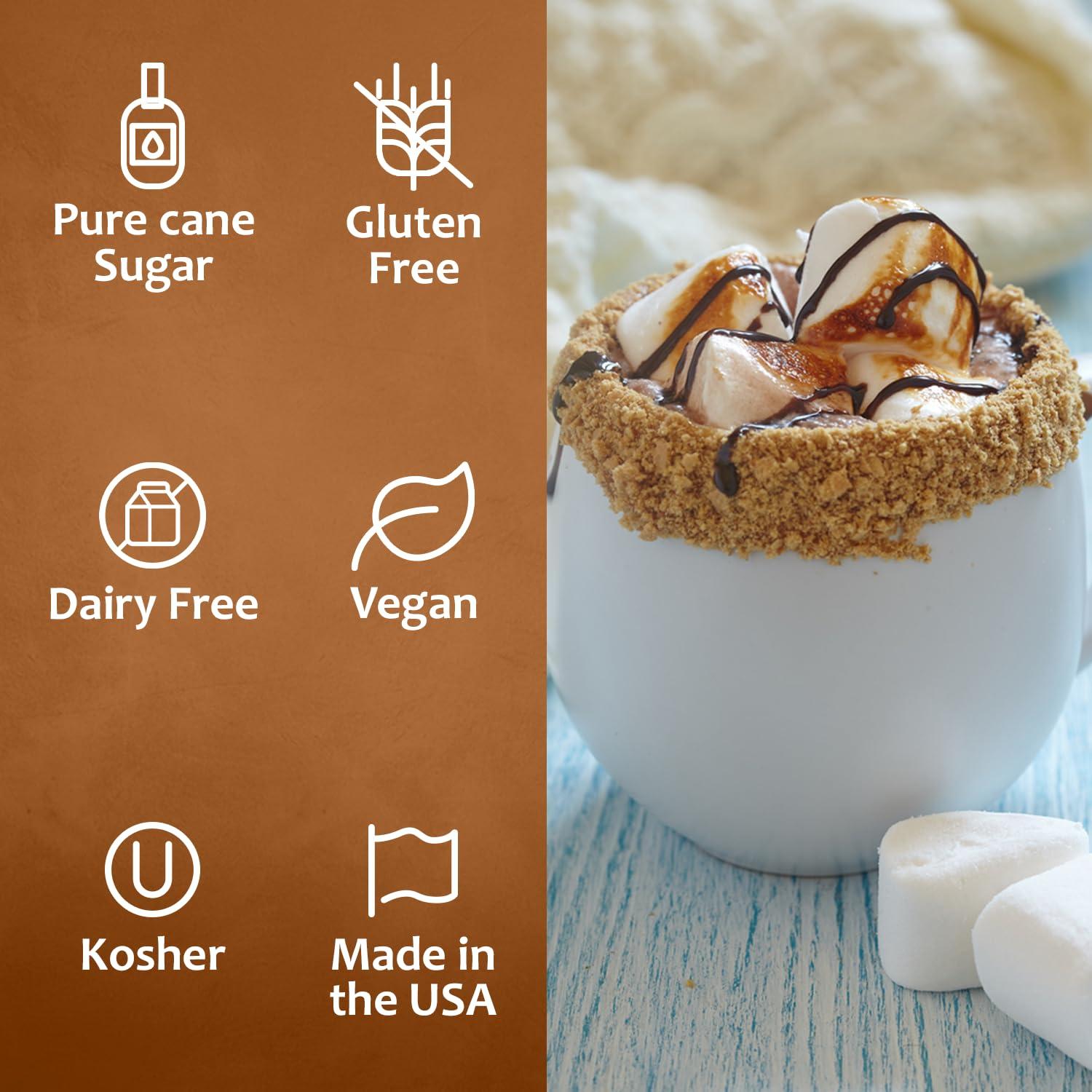 SYRUVIA Syruvia Smores Syrup for Coffee - 25.4 fl oz. Sweet Coffee Flavoring Syrup. Kosher and Gluten-Free. Perfect for Lattes, Smoothies, Shakes, Drinks, Desserts, and More.