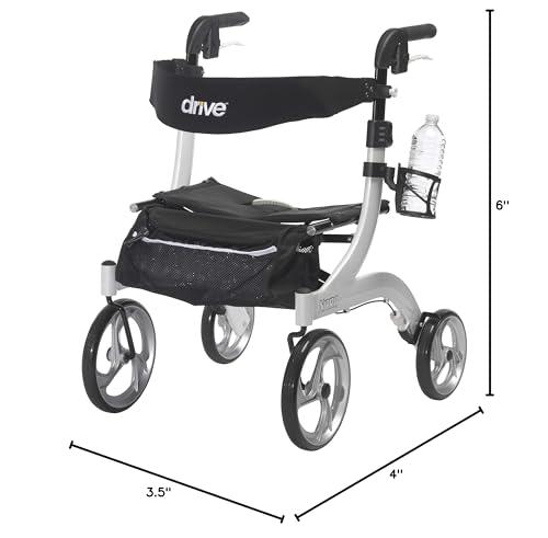 Drive Medical Drive Medical Nitro Clip-On Cup Holder for Walker Rollator, 6 x 4 x 3.5 Inch, Black