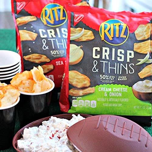 Ritz Ritz Crisp and Thins Cream Cheese and Onion Chips, 7.1 Oz