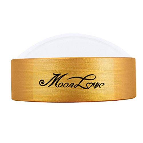 Clobeau Magnifying Glass,6X Dome Paperweight Magnifier Mirror 60mm/2.4" Golden Round Desktop Magnifying Glass Lens Reading Aid, Easy to Grip for Reading Small Print Coins Maps Objects Hobby Art Crafts