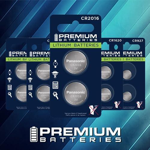 Premium Batteries Premium Panasonic CR2016 Lithium 3V Coin Cell - Japanese Engineered High Capacity Batteries (4 Pack)