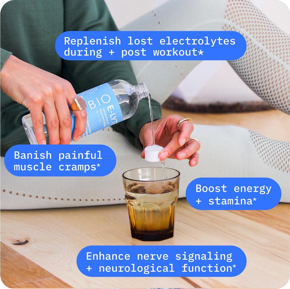 BodyBio BodyBio Electrolytes for Hydration - 4 oz Concentrate | No Sugar | No Calories | Keto Electrolytes | Dehydration Recovery w. Magnesium + Potassium + Sodium | Relieves Cramps | Elyte