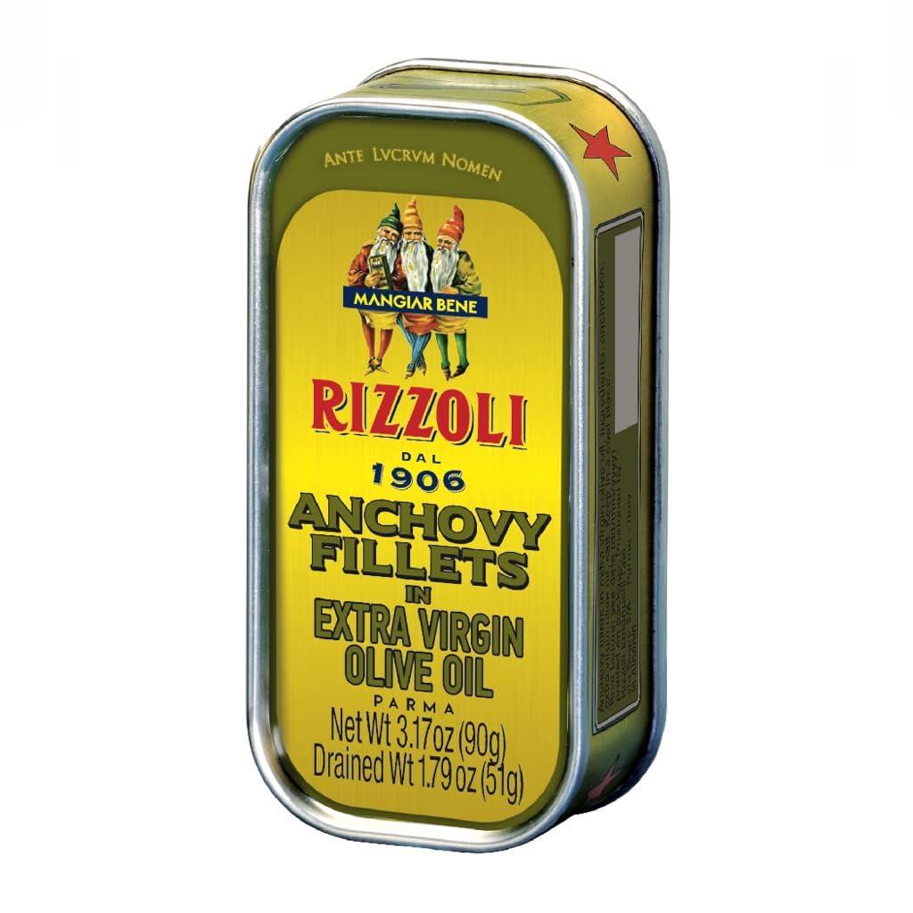 Rizzoli Rizzoli Anchovy Fillets in Extra Virgin Olive Oil, 3.17 OZ