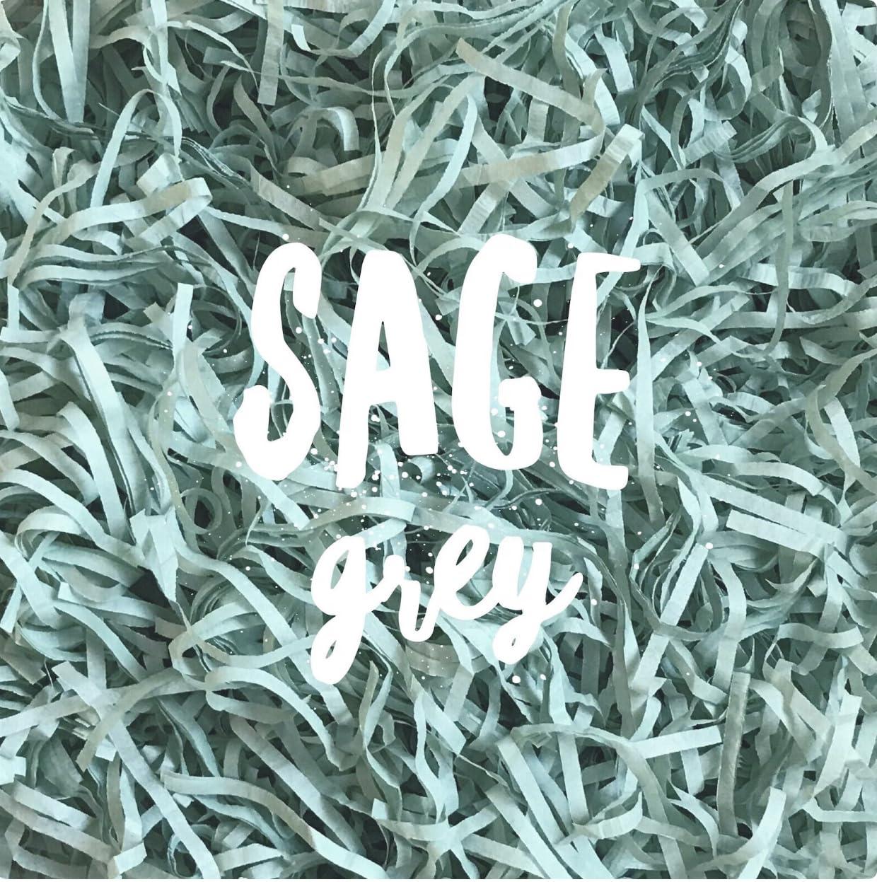 InsideMyNest InsideMyNest Sage Green Shredded Tissue Paper Shred Box Filler Hamper Gift Basket Acid-free Colorfast (200g)