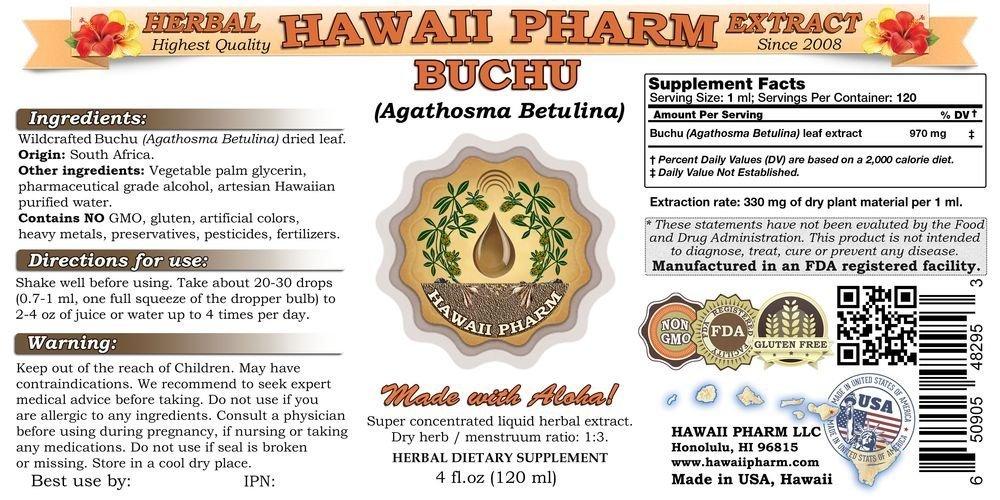 HawaiiPharm HawaiiPharm Buchu (Agathosma Betulina) Liquid Extract 2 oz