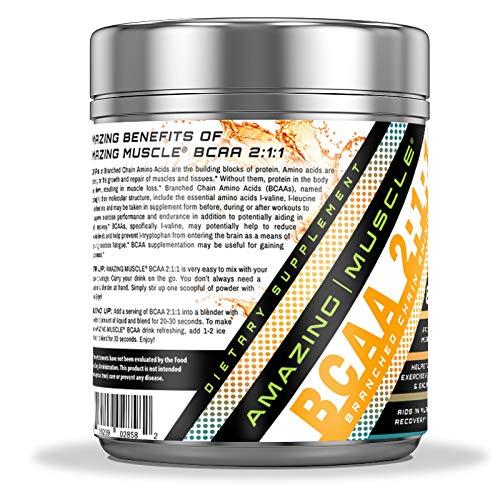 Amazing Muscle Amazing Muscle BCAA 2:1:1 Branched Chain Amino Acids Supplement | 6000 Mg Per Serving | Pineapple Flavor | 60 Servings