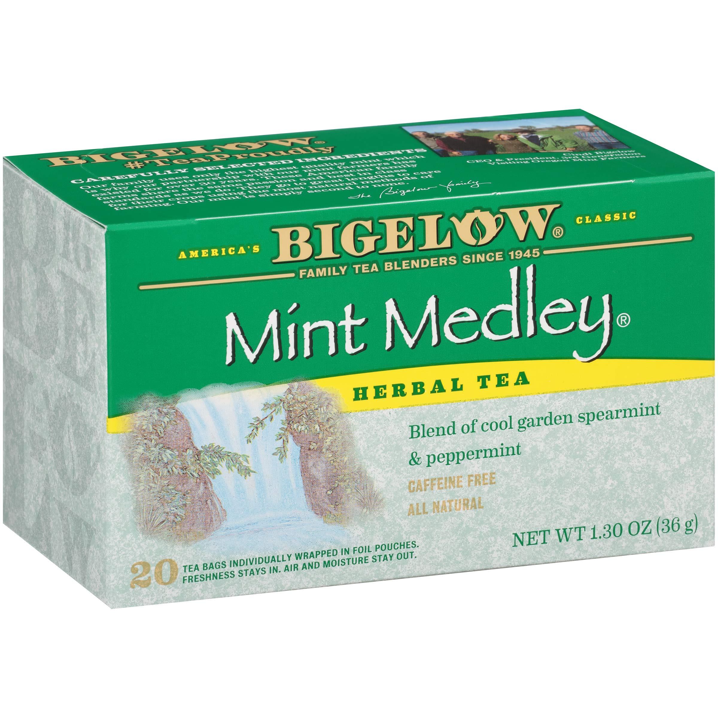Bigelow Tea Bigelow Tea Perfectly Mint Black Tea (Pack of 6) and Mint Medley Herbal Tea (Pack of 6)