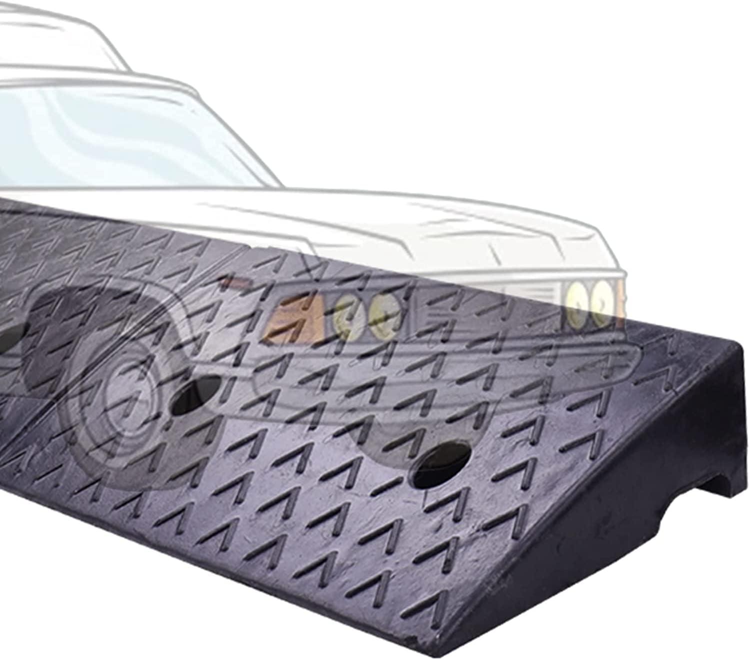 IHIPPO IHIPPO Doorway Uneven Floor Transition Strip, Curb Ramps for Driveway, Durable Low Cars Ramp Kerb Ramp for Sidewalks/Wayside/Garage, Huge Rubber Ramp for Rv Wheelchair Truck Caravan Buggy (Size : 100x30cmx1, 89014246251