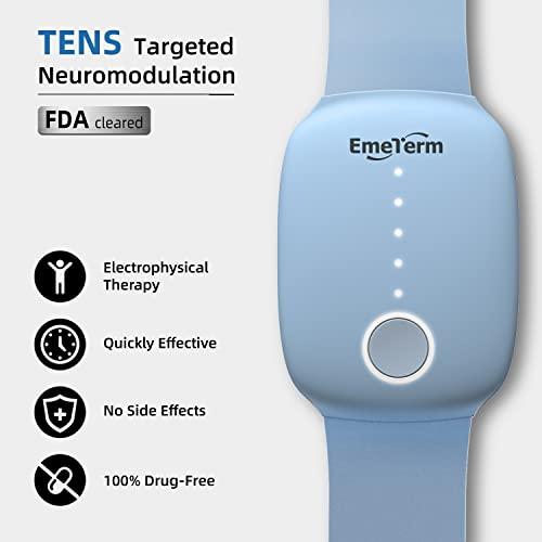 EmeTerm EmeTerm Anti-Nausea Wristband Relieve Morning Motion Travel Sickness Rechargeable Drug Free Bands Without Side Effects - Extra 2pack Conductive Gel