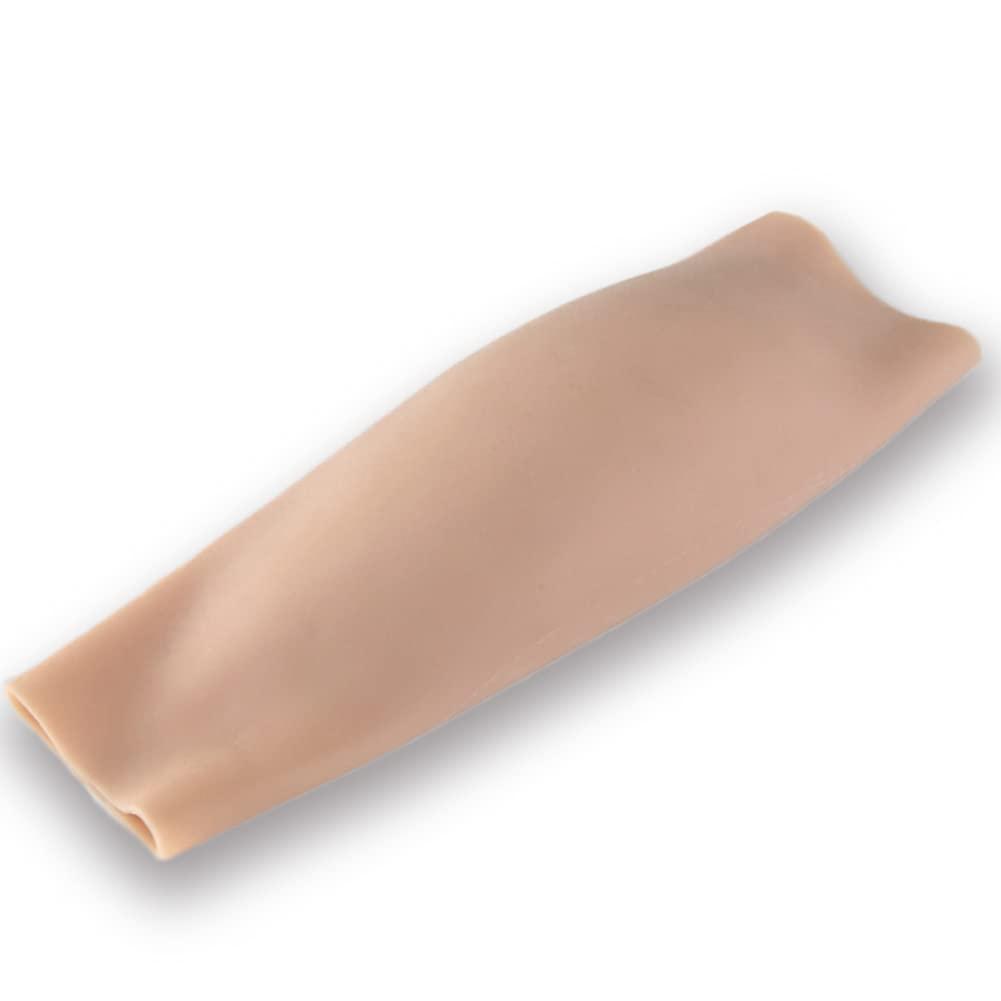 Liifun Liifun Silicone Calf Pads Leg Onlays Calf Corrector for Bow Skinny Legs Cover Birthmark Scars Tattoo (0.39in thickness a pair, Beige)