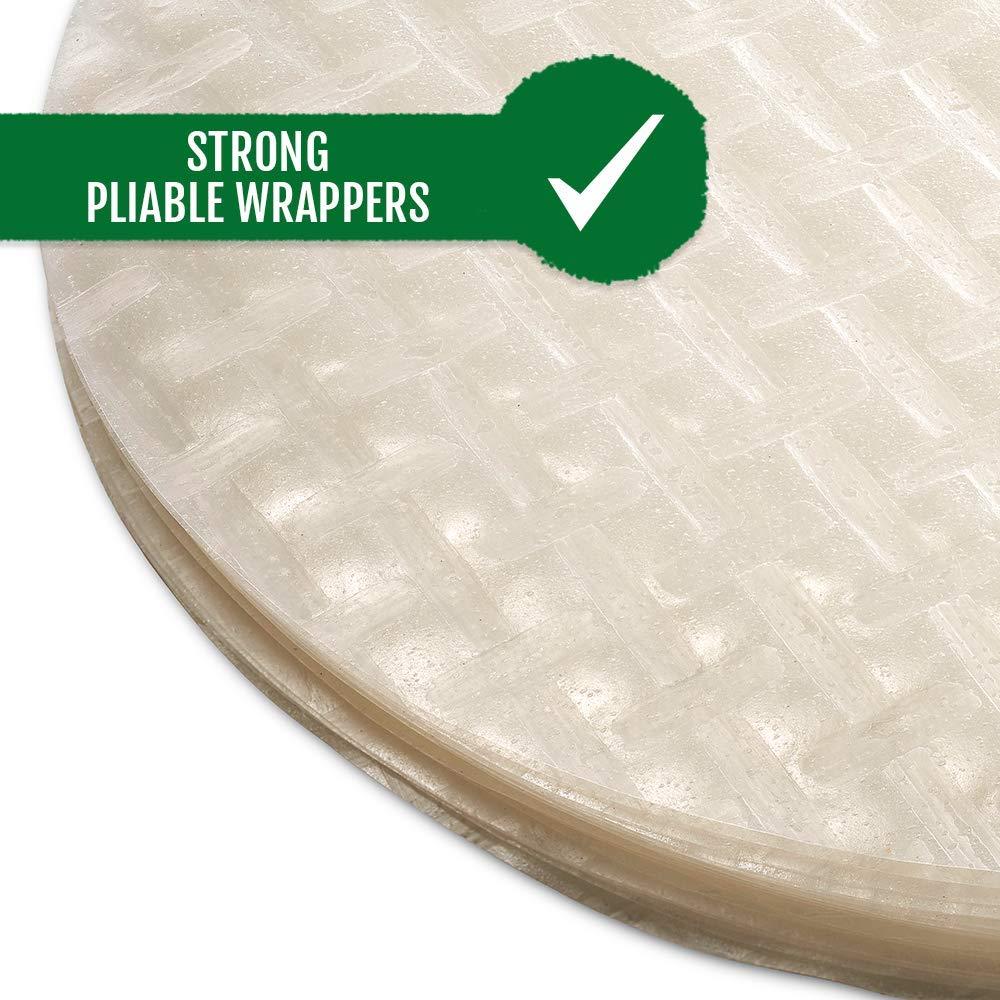 Best of Thailand Best of Thailand [Round] White Rice Paper Wraps 3 Pack | Perfect for Fresh Spring Rolls & Dumplings | Non-GMO, Gluten-Free, Vegan & Paleo | Kosher for Passover Kitniyot