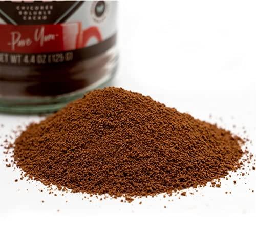 Gourmanity nuKAF By Gourmanity Instant Chicory Coffee Alternative with Cocoa, Brews Like Regular Coffee, Chicory Root Powder Great for Your Daily Drink, Rich in Prebiotics, Kosher, 4.4oz jar (Pack of 2)
