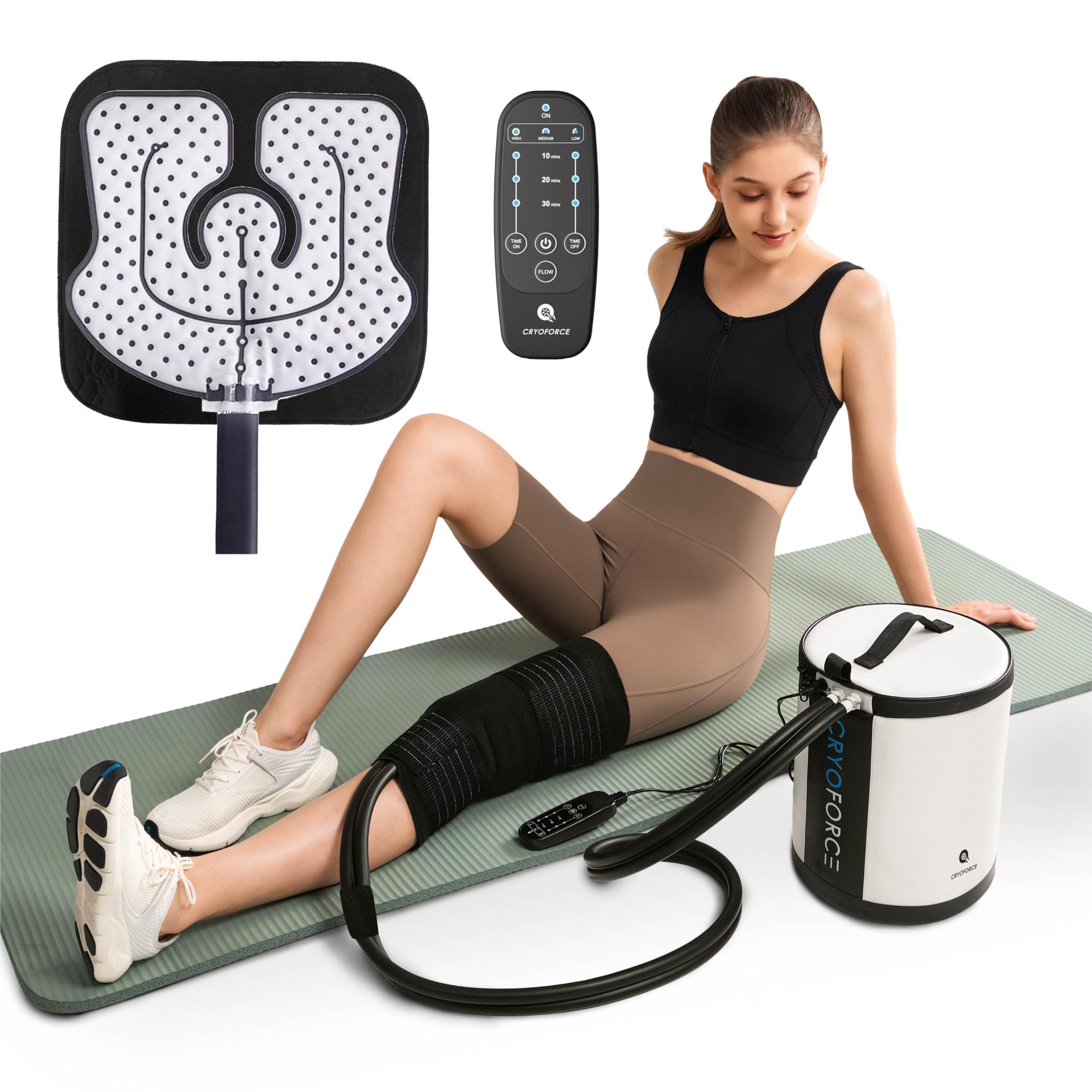 CRYOFORCE CRYOFORCE Home Cold Therapy Machine, Ice Therapy Machine with Smart Timer, Ice Machine for Knee Replacement, ACL, MCL Post-Surgery Recovery, Pain Relief, for Sport Injuries, Sprains, Reduce Swelling