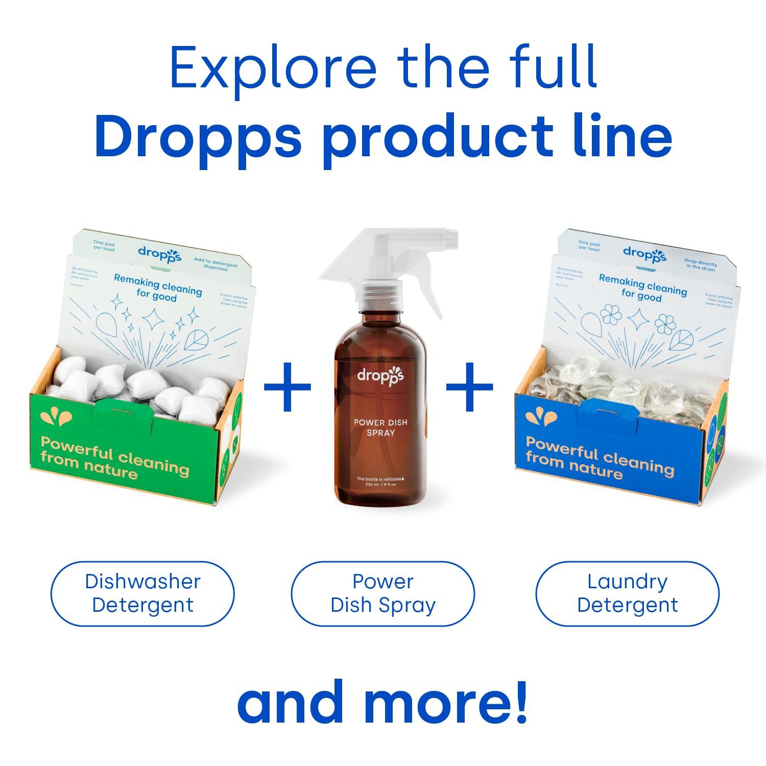 dropps Dropps Odor & Stain Biobased Power Laundry Detergent Pods, Orange Blossom (140 Count) - HE Compatible Laundry Pods for Fresh Clothes - Laundry Soap Supplies & Recyclable Paperboard Packaging