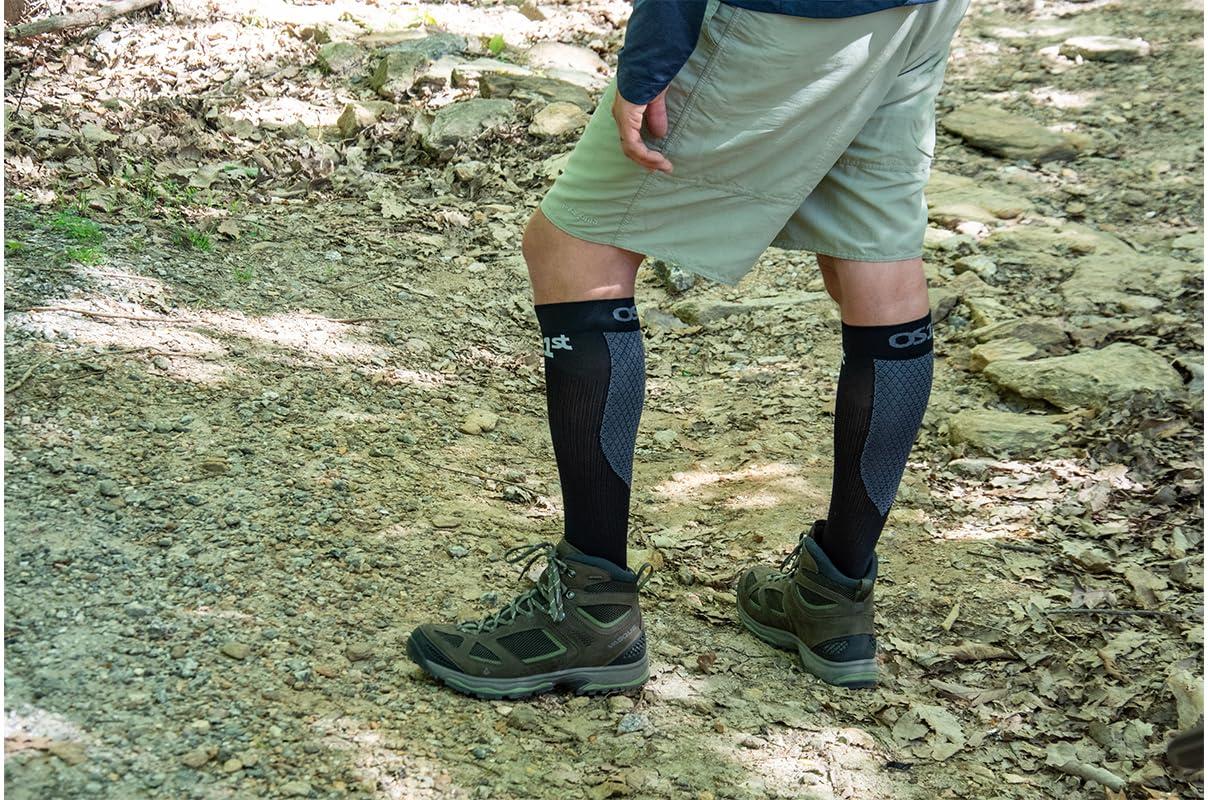 OS1st OS1st FS4 Compression Bracing Plantar Fasciitis Socks relives heel pain, improves circulation and overal foot health (US, Alpha, Large, Regular, Regular, Steel Blue)