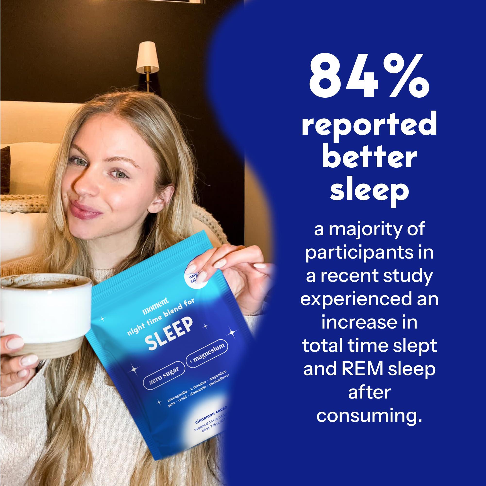 Drink Your Meditation Moment Sleep Powder (SHARK TANK) | Hot Chocolate | Melatonin Alternative | 0 Sugar | Low Calorie | Mushroom Drink | Adaptogens, Reishi, GABA, Magnesium, Chamomile | Keto | Dairy Free | 15 Servings