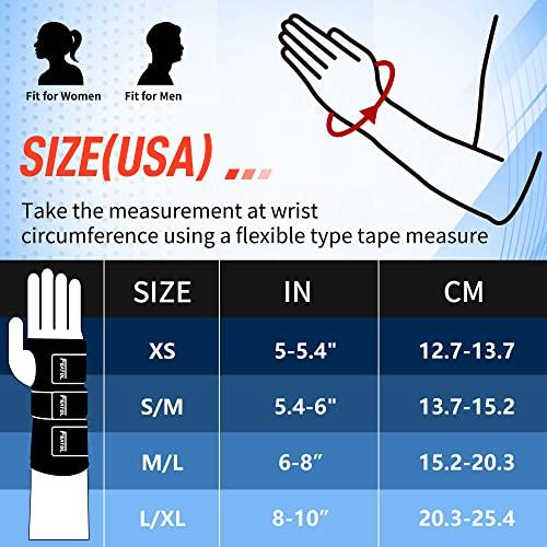 FEATOL FEATOL 2 Pack Wrist Brace for Carpal Tunnel Relief, Adjustable Wrist Support Brace with Metal Splints Both Hands, X-SmallArm Compression Hand Support for Arthritis, Tendonitis, Sprain, Injuries, Wrist Pain,Right and Left