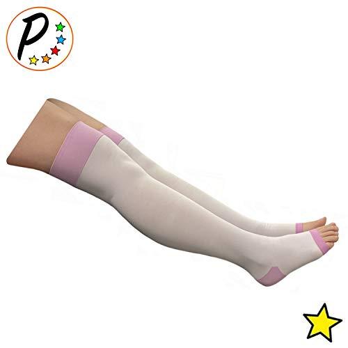 Presadee Presadee Women's Thigh 8-15 mmHg Mild Compression Wide Open Leg Purple Stocking (3X-Large)