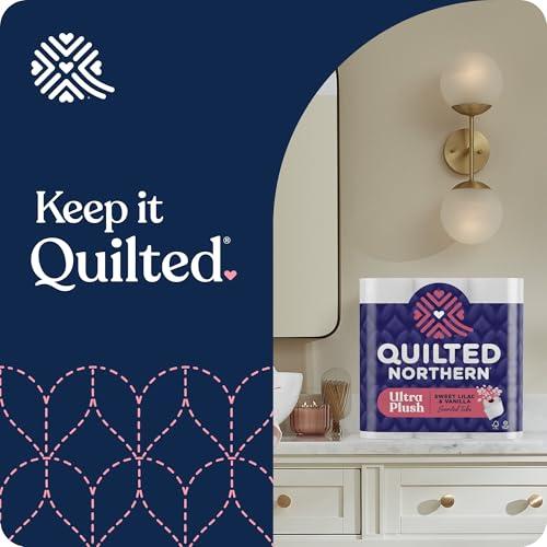 Quilted Northern Quilted Northern Ultra Plush Toilet Paper with Sweet Lilac & Vanilla Scented Tube, 24 Mega Rolls = 96 Regular Rolls (Packaging May Vary) White