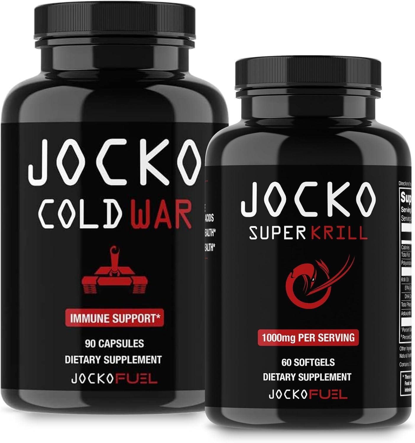 Jocko Fuel Jocko Fuel Cold War and Omega 3 Krill Oil Supplement Bundle