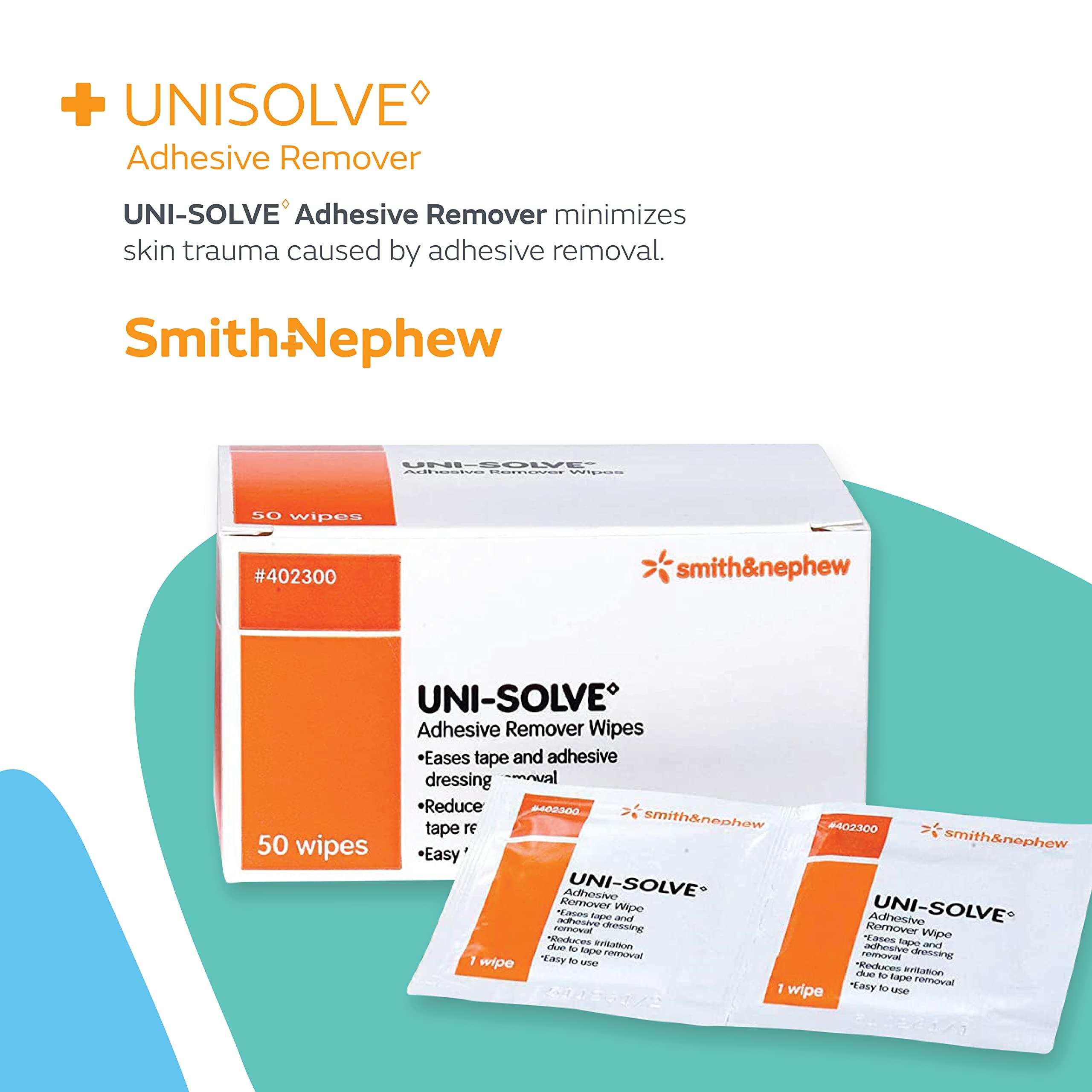 Smith & Nephew Uni Solve 402300 Adhesive Remover Wipe, Pack of 150