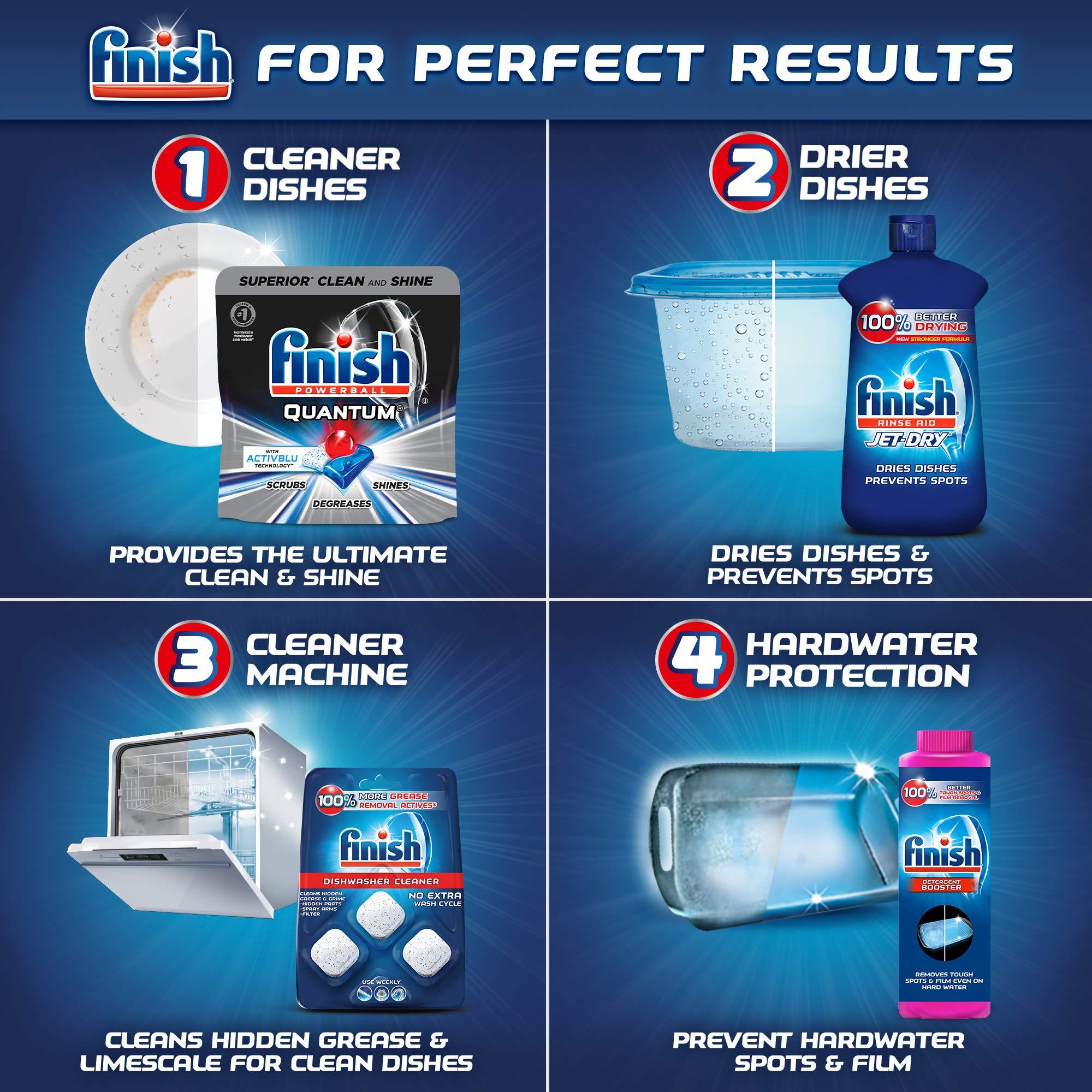 Finish Finish - Quantum with Activblu technology - 120ct (8x15ct) - Dishwasher Detergent - Powerball - Ultimate Clean and Shine - Dishwashing Tablets - Dish Tabs