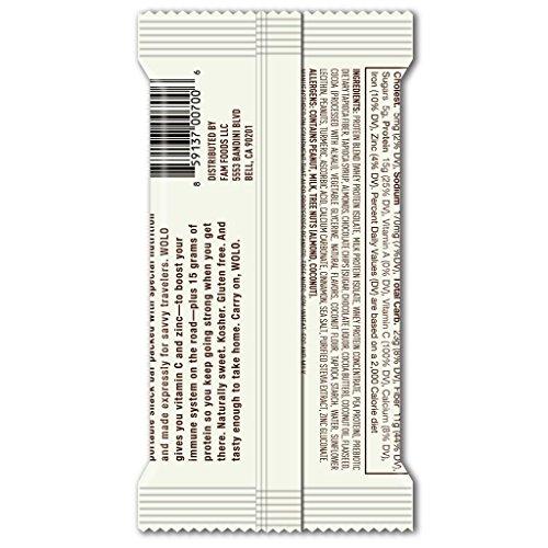 WOLO WanderSnacks WOLO WanderBar, Cocoa Crunch, 6 Bars, All Natural Protein Bar, 15g Protein
