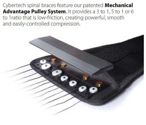 CyberTech S.P.I.N.E. Brace Lumbar Back Brace, Brace Only Large Black