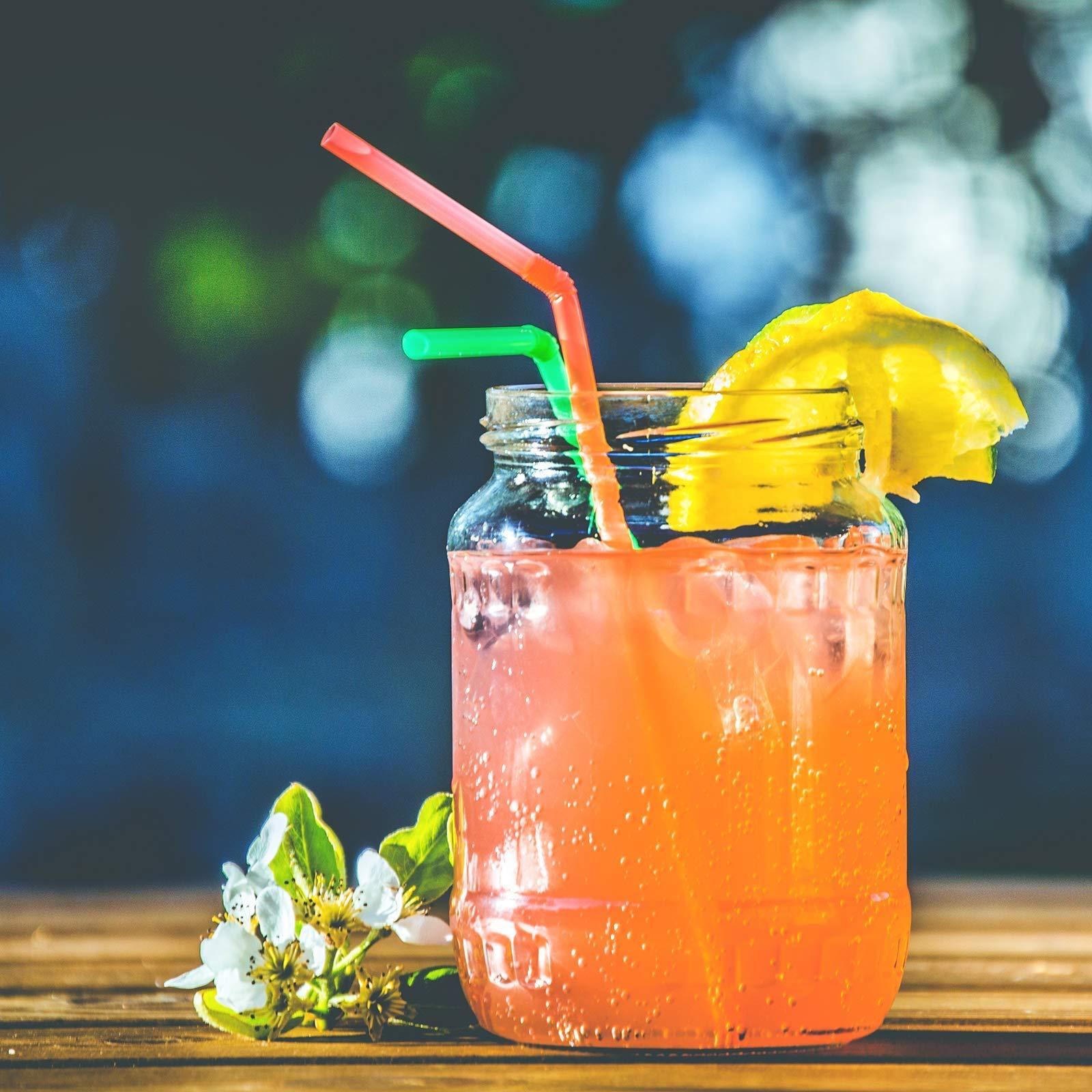 ALINK ALINK 500 Bendy Straws + 100 Extra Long Flexible Straws