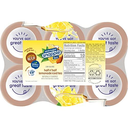 Snapple Snapple Zero Sugar Half \'n Half Tea, 16 fl oz recycled plastic bottle, 6 pack