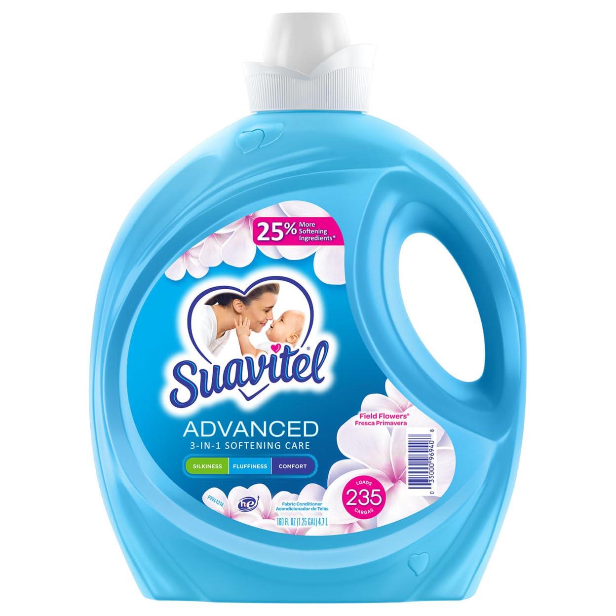 Suavitel Suavitel Advanced Liquid Fabric Softener, Field Flowers, 160 Fluid Ounce
