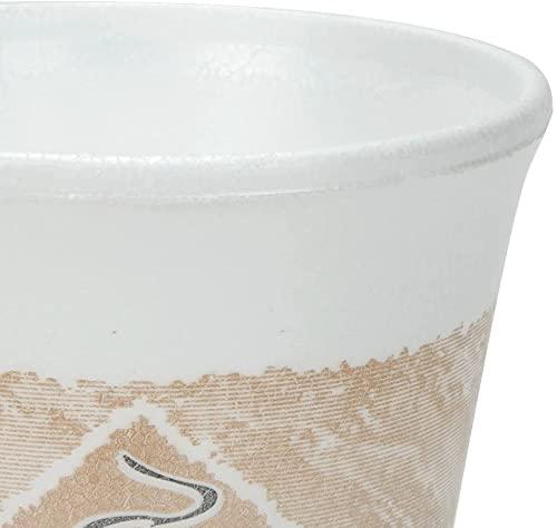 DART Dart 16X16G Café G Foam Hot/Cold Cups, 16oz, White w/Brown & Green (Case of 1000)