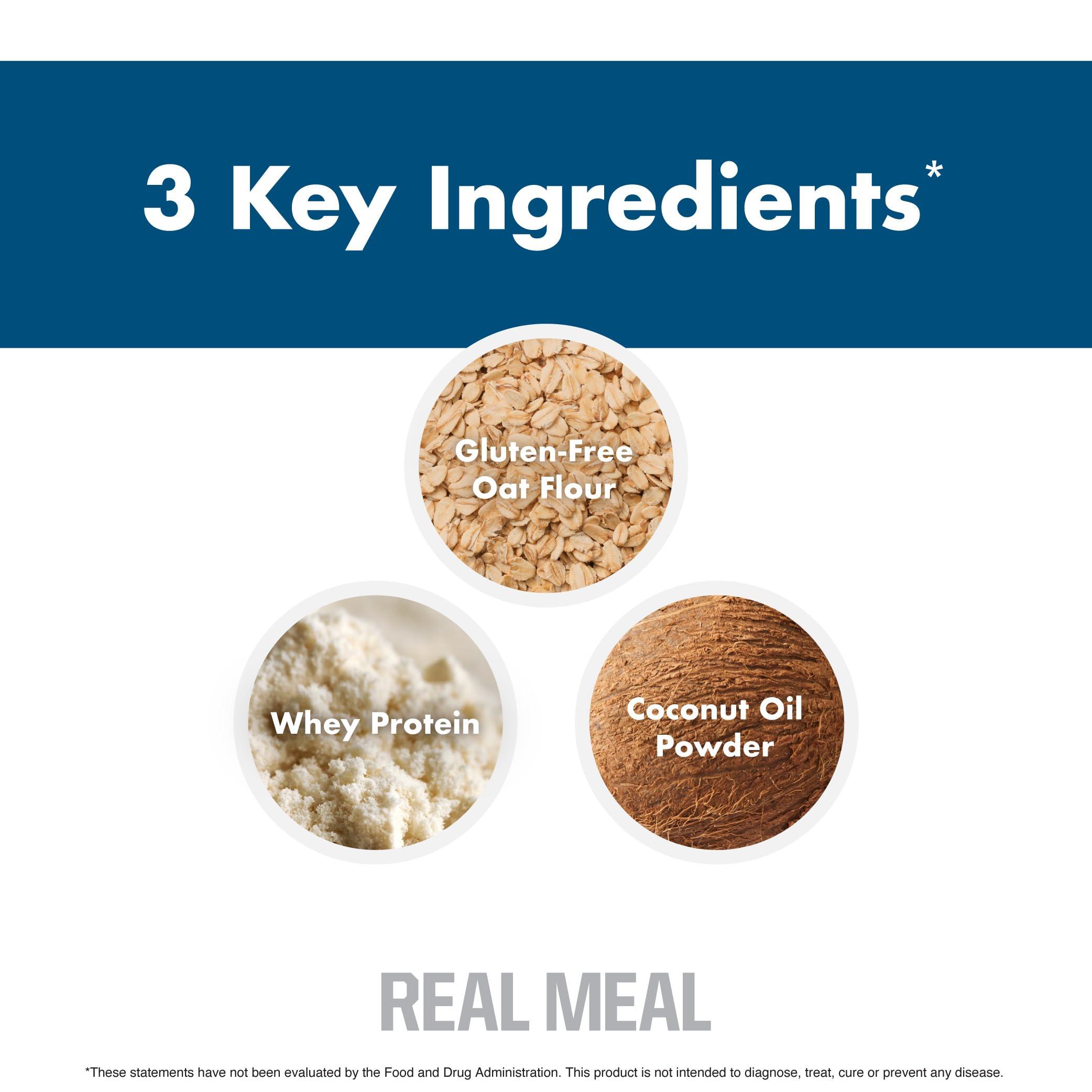 NutraOne Nutrition Real Meal by NutraOne - Perfect Meal Replacement Powder for Everyday Goals | Including Whey Protein, Coconut Oil, and Gluten-Free Oats* (Blueberry 2.6 lbs.)