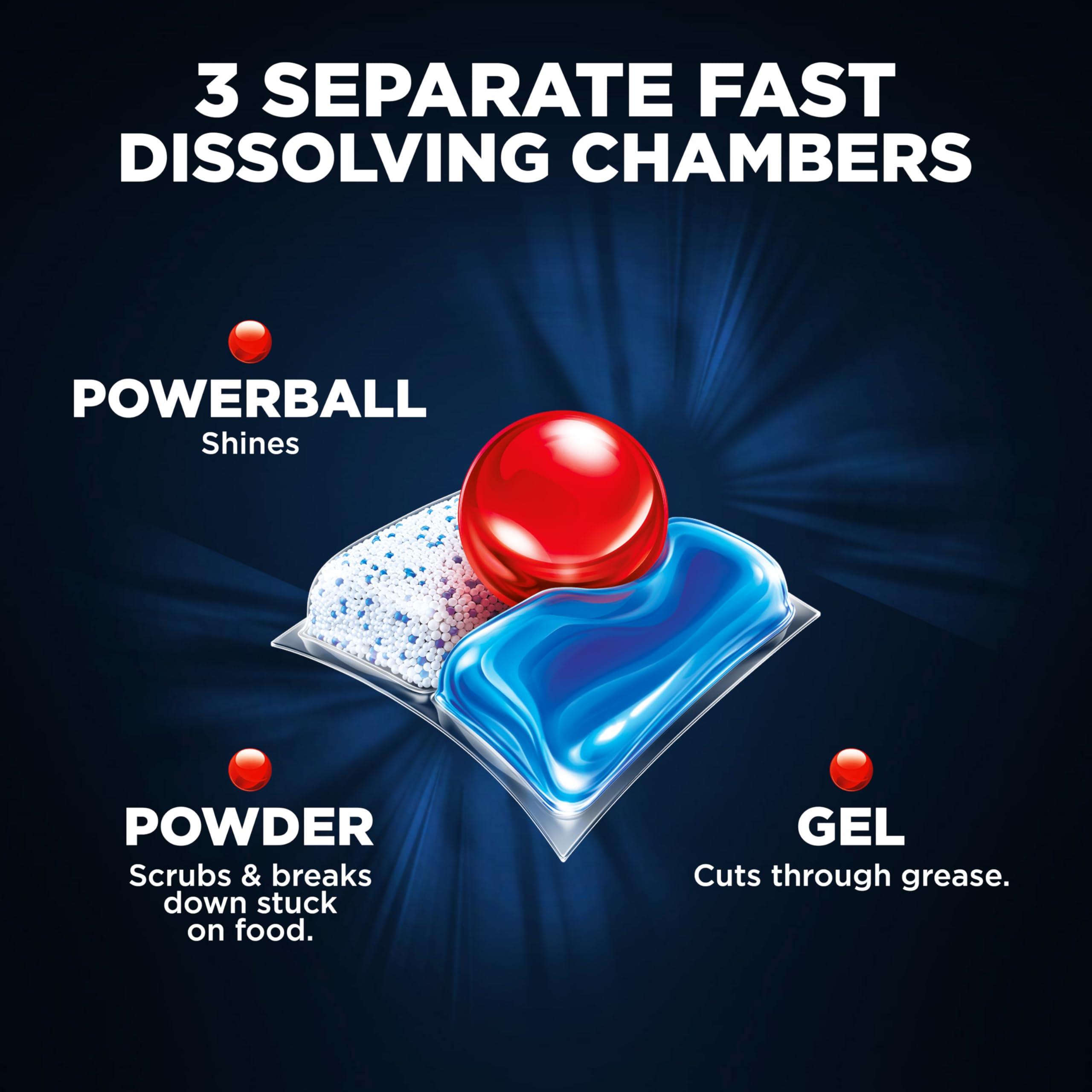 Finish FINISH Quantum Powerball, Dishwasher Pods, Dishwasher Detergent Liquid, Dishwasher Soap, Advanced Clean & Shine, 62ct Dishwasher Tablets