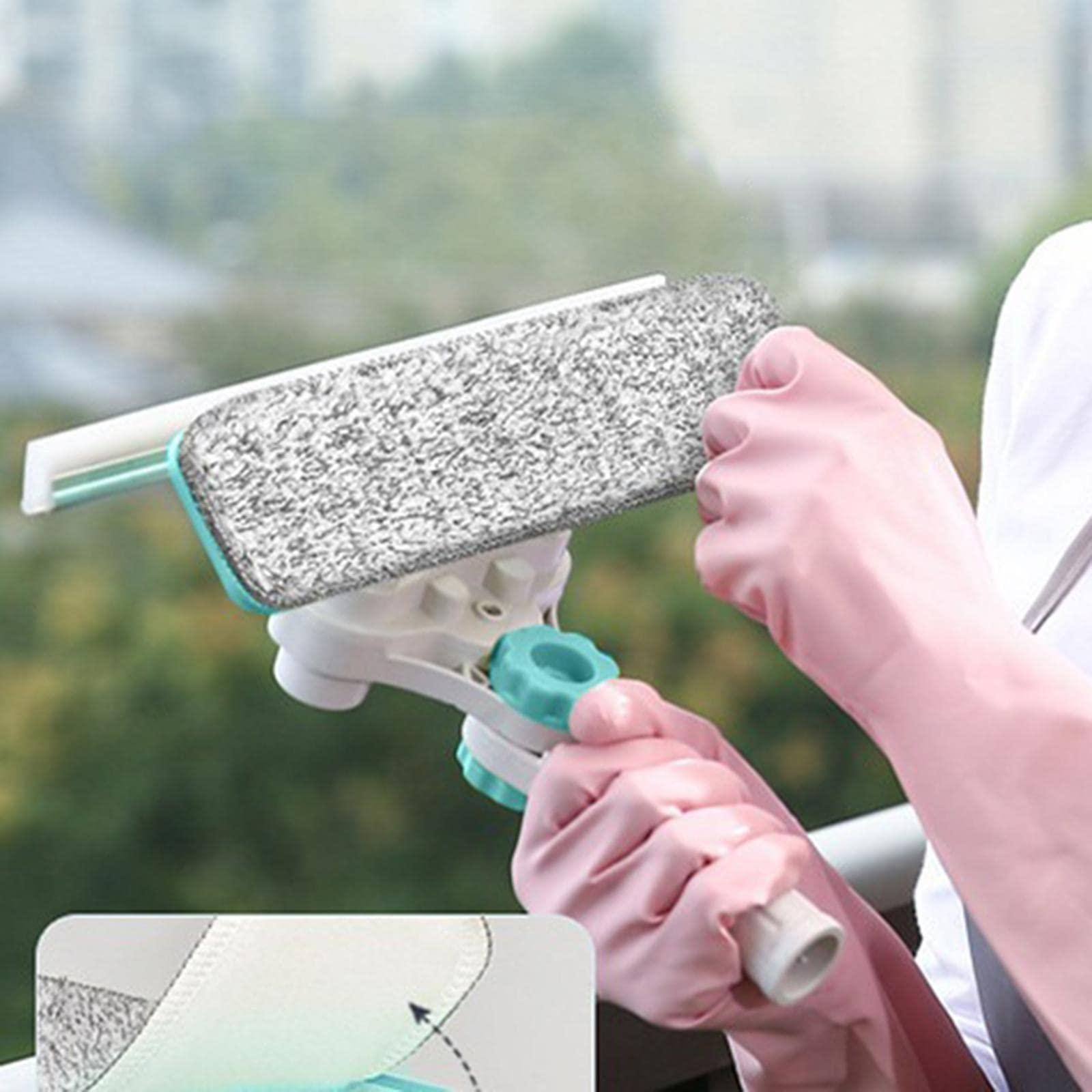 IEUDNS IEUDNS Window Squeegee Cleaner, 3 in 1,U Shape Cleaner Kits with Extension Pole, Telescopic Double Sided Cleaner for High Floor, Window