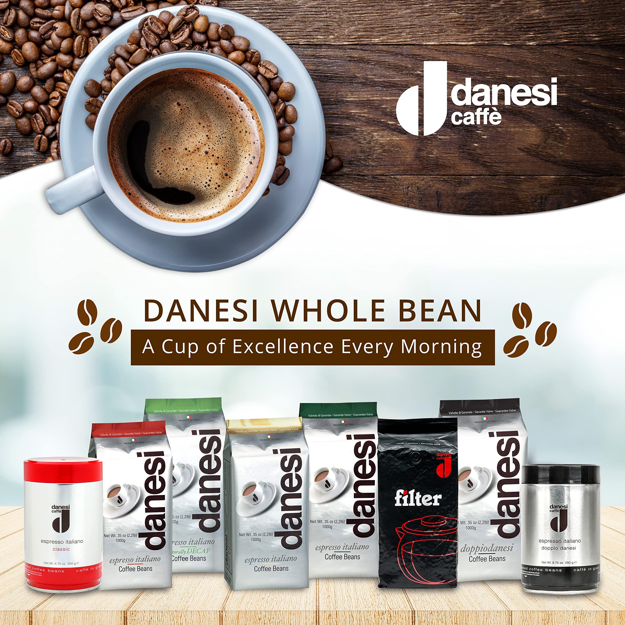 D DANESI CAFFÈ Danesi Caffe Italian Coffee Beans - Whole Roasted Coffee Beans for Espresso - Espresso Coffee Beans & Medium Roast Whole Bean - Coffee Bean - Coffee Beans Espresso - Coffee Whole Bean - Gold (4.5lb)