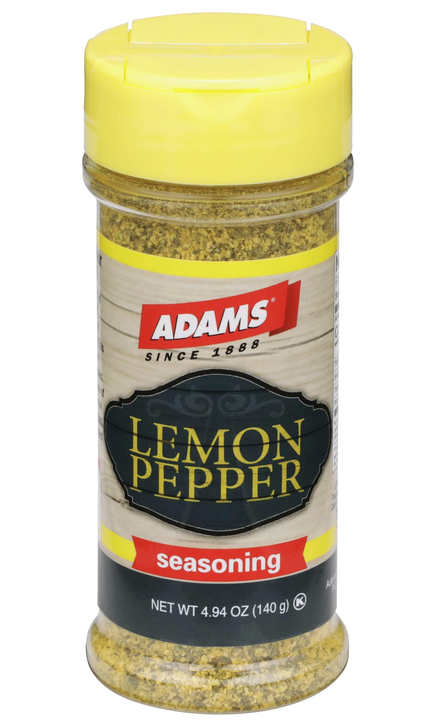 Adams Extract Adams Lemon Pepper Seasoning, 4.94 Ounce Bottle (Pack of 6)