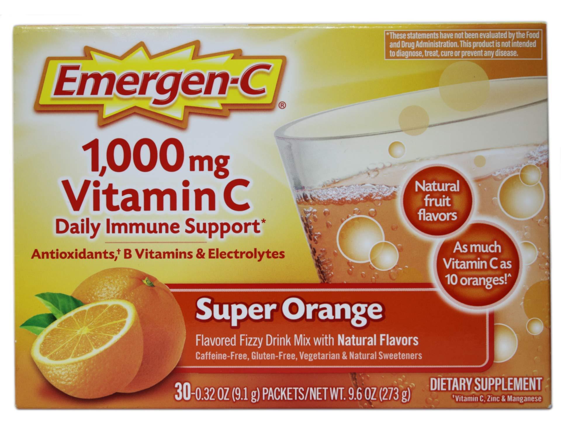Emergen-C Emergen-C 1000 mg Vitamin C - Super Orange Flavor Pack of 3,30 count