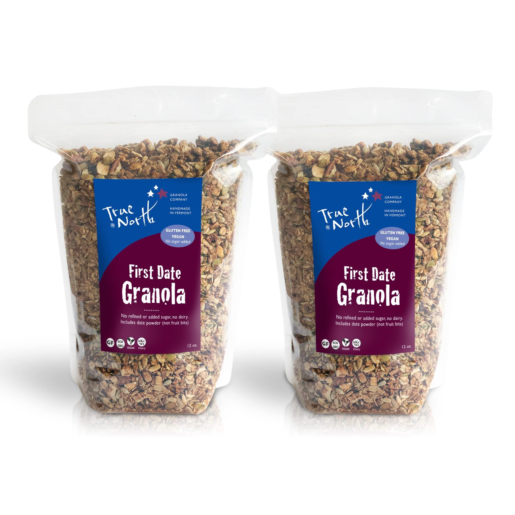 True North Granola Company Handmade in Vermont True North Granola – Low Sugar Granola, First Date, Maple Pecan, Rich in Protein, Gluten Free, Vegan, Non-GMO, Bulk Bag, 12 oz. (Pack of 2)