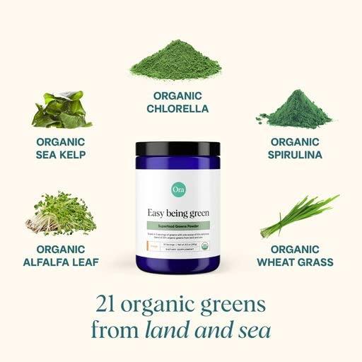 Ora Organic Ora Organic Greens Powder & Vegan Protein Power Bundle: 20+ Superfood Greens Blend - Citrus Flavor, 30 Servings + 22g Plant Based Protein, Chocolate Flavor, 20 Servings