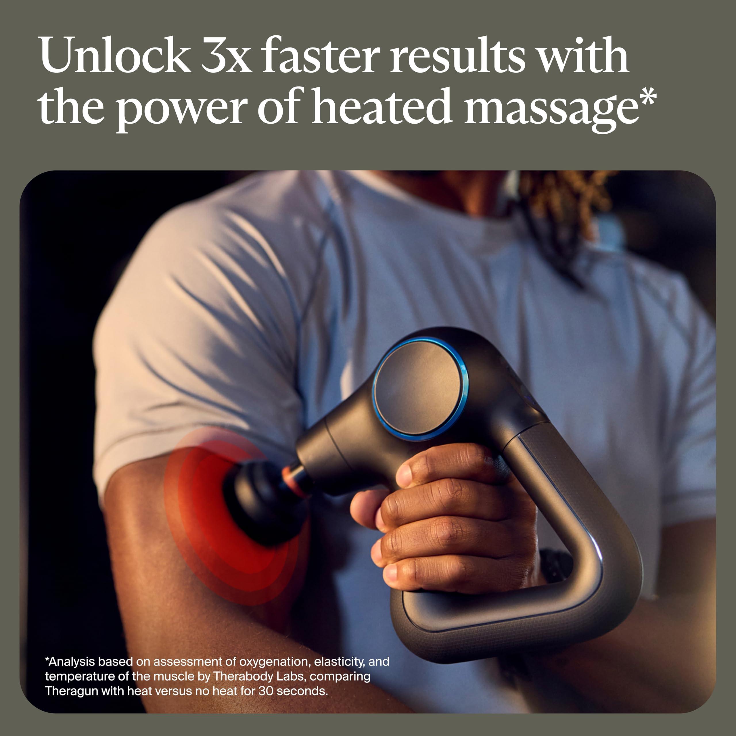 TheraGun TheraGun Prime Plus Heated, Powerful Massage Gun for Enhanced Warm-Up & Workout Recovery - Quiet Deep Tissue Massager for Body and Back Pain Relief - Leg & Back Massager with Heat (Prime Plus)
