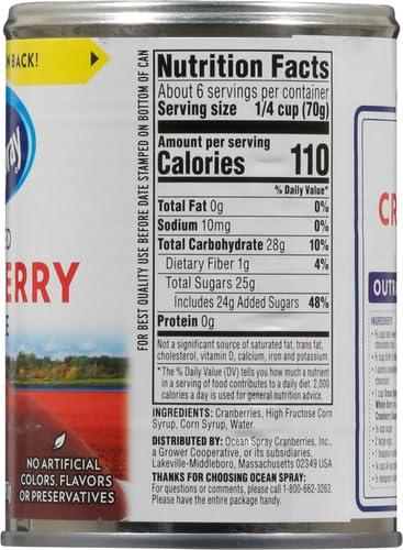 Ocean Spray Ocean Spray Cranberry Sauce, Jellied, 14 Fl Oz