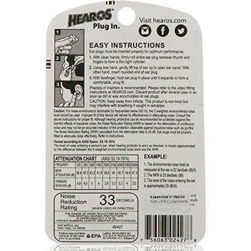 Hearos HEAROS Xtreme Ear plugs - Best In Class Noise Cancelling Disposable Foam Earplugs With NRR 33 Hearing Protection, 14 pairs