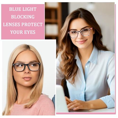 ZONLON ZONLON 6 Pack Reading Glasses for Women, Spring Hinge Eyeglasses Blue Light Blocking Anti Eyestrain Computer Readers (6 Mix C0, 1.75)