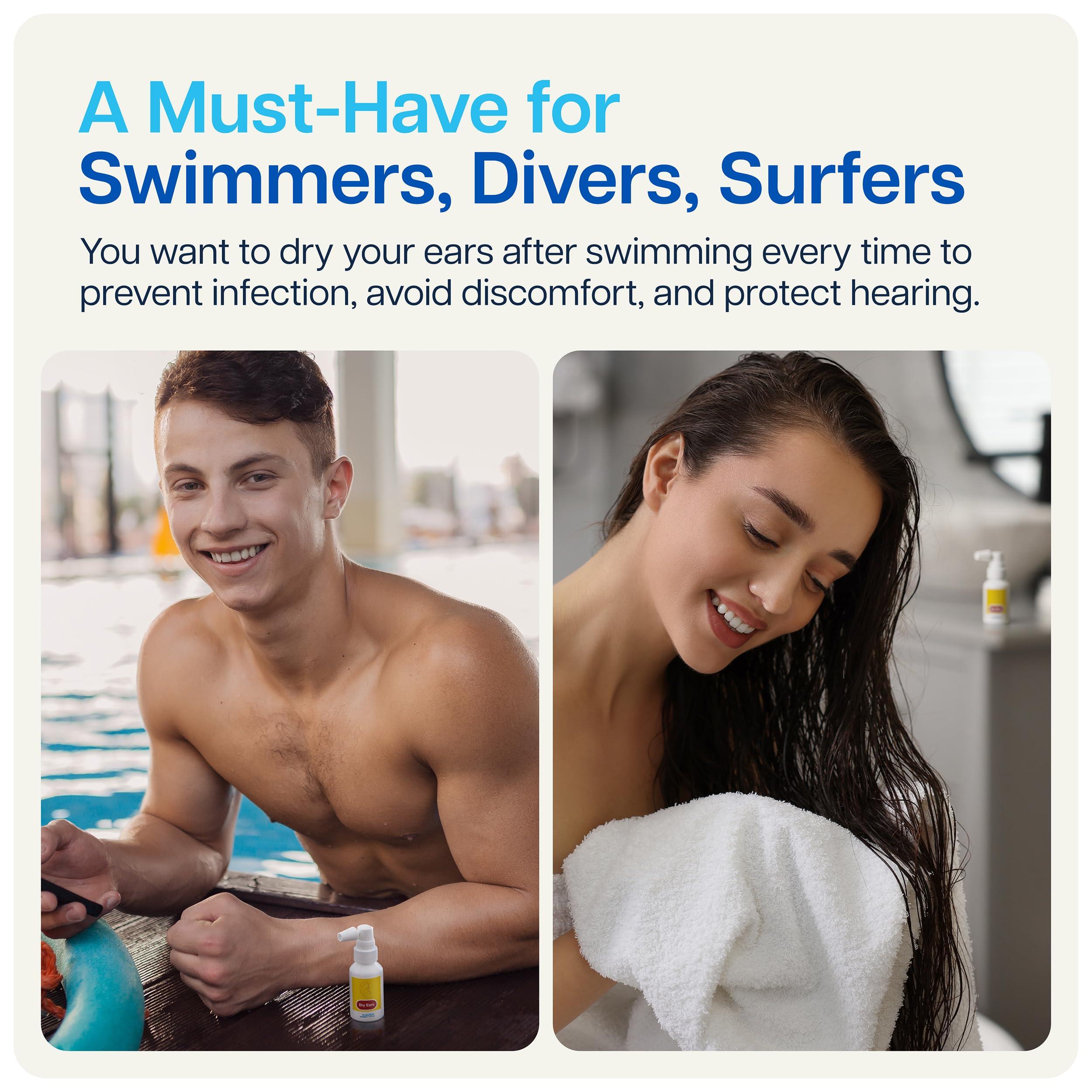 NAVEH PHARMA NAVEH PHARMA Dry Ears -Swimmers Ear Drops Spray - Ear Drying Drops for Swimmers Adults and Kids/Remove Water Trapped in Ears and Hearing Loss (1 Fl Oz)