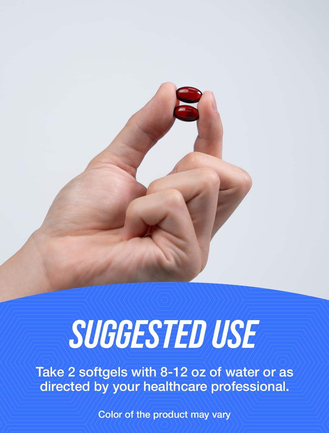 BULKSUPPLEMENTS.COM BulkSupplements.com Krill Oil 1000mg Softgels - Krill Oil Supplement, Antarctic Krill Oil, DHA Supplements - Krill Oil Omega 3, 2 Krill Oil Softgels per Serving (1000mg), 120 Softgels