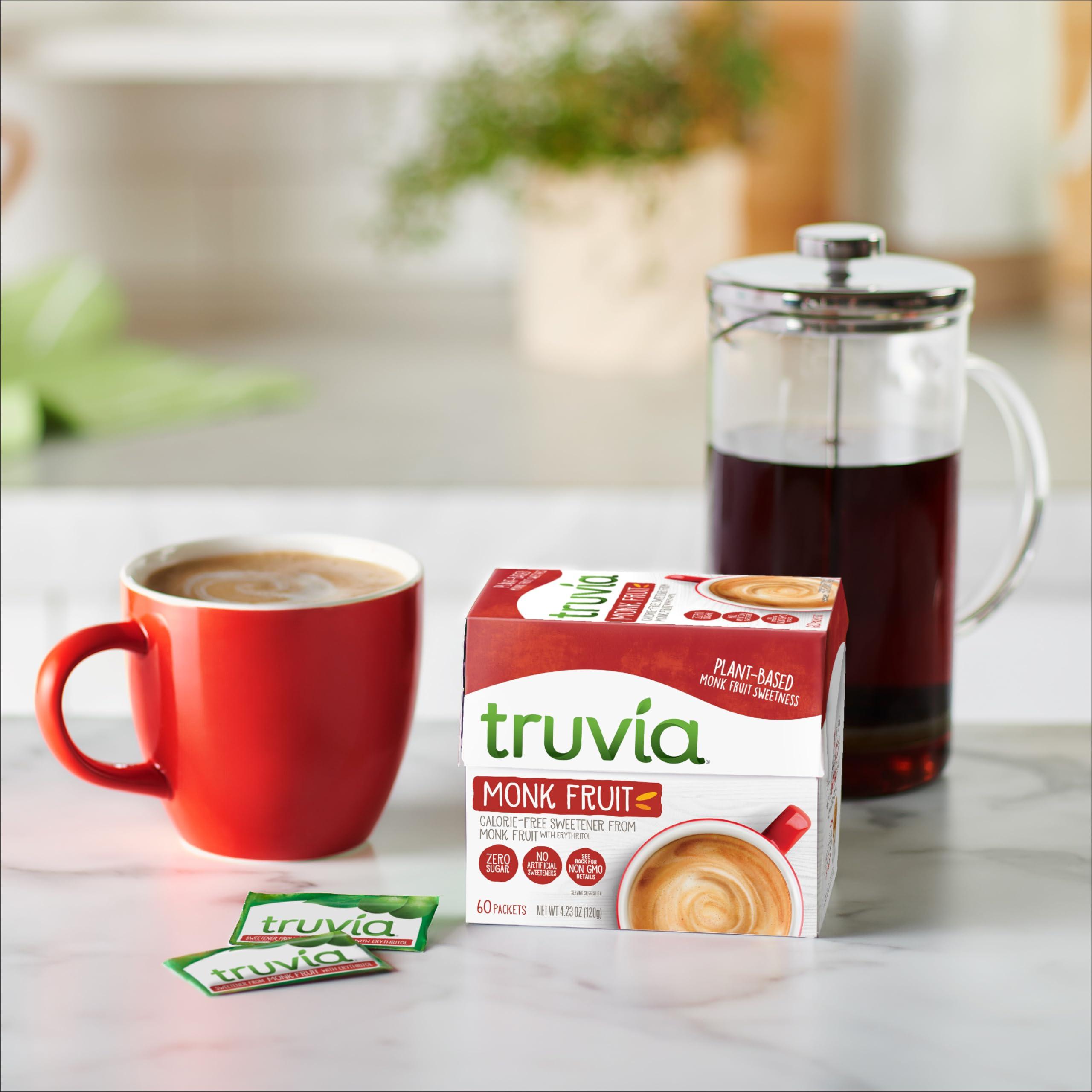 Truvia Truvia Calorie-Free Sweetener from the Monk Fruit Packets, 60 Count Monkfruit Box (Pack of 1)